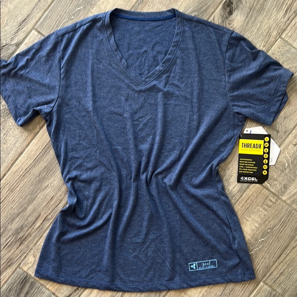 V-neck performance wear T-shirt